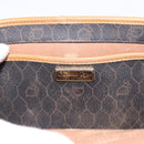 Christian Dior Honeycomb Canvas Shoulder Bag PVC Black Gold Auth BA15258-14