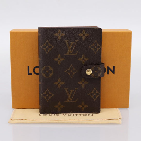 LOUIS VUITTON Monogram Agenda PM Day Planner Cover R20005 LV Auth BA15259A
