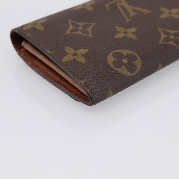 LOUIS VUITTON Monogram Porte Monnaie Billets Tresor Wallet M61730 Auth BA15260