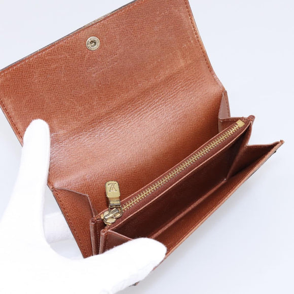 LOUIS VUITTON Monogram Porte Monnaie Billets Tresor Wallet M61730 Auth BA15260