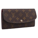 LOUIS VUITTON Monogram Portefeuille Emilie Wallet Fuchsia M60697 Auth BA15262-1