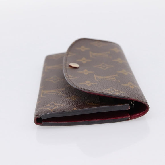 LOUIS VUITTON Monogram Portefeuille Emilie Wallet Fuchsia M60697 Auth BA15262
