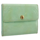 LOUIS VUITTON Monogram Vernis Ludlow Coin Purse Peppermint M91321 Auth BA15263-1