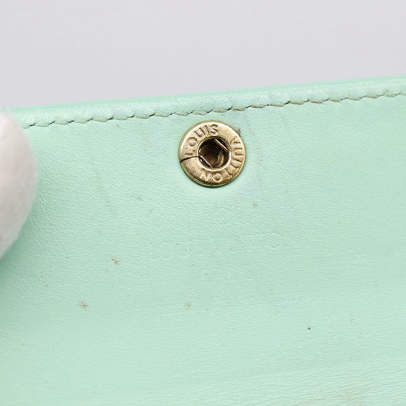 LOUIS VUITTON Monogram Vernis Ludlow Coin Purse Peppermint M91321 Auth BA15263