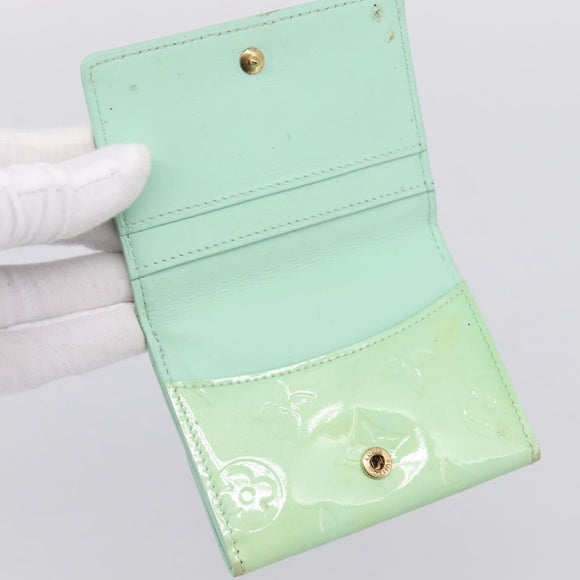LOUIS VUITTON Monogram Vernis Ludlow Coin Purse Peppermint M91321 Auth BA15263