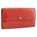 LOUIS VUITTON Vernis Portefeuille Sarah Wallet Orenge Sunset M93634 Auth BA15265-1