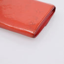 LOUIS VUITTON Vernis Portefeuille Sarah Wallet Orenge Sunset M93634 Auth BA15265-15
