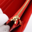 LOUIS VUITTON Vernis Portefeuille Sarah Wallet Orenge Sunset M93634 Auth BA15265-10