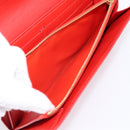 LOUIS VUITTON Vernis Portefeuille Sarah Wallet Orenge Sunset M93634 Auth BA15265-11