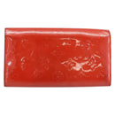 LOUIS VUITTON Vernis Portefeuille Sarah Wallet Orenge Sunset M93634 Auth BA15265-2