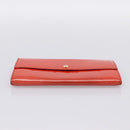 LOUIS VUITTON Vernis Portefeuille Sarah Wallet Orenge Sunset M93634 Auth BA15265-6