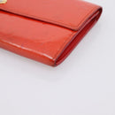 LOUIS VUITTON Vernis Portefeuille Sarah Wallet Orenge Sunset M93634 Auth BA15265-7