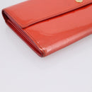 LOUIS VUITTON Vernis Portefeuille Sarah Wallet Orenge Sunset M93634 Auth BA15265-14