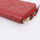 LOUIS VUITTON Monogram Empreinte Zippy Coin Purse Wallet Red M63696 Auth BA15266-15
