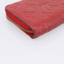 LOUIS VUITTON Monogram Empreinte Zippy Coin Purse Wallet Red M63696 Auth BA15266-16
