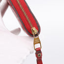 LOUIS VUITTON Monogram Empreinte Zippy Coin Purse Wallet Red M63696 Auth BA15266-8