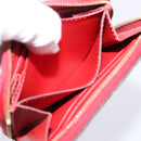 LOUIS VUITTON Monogram Empreinte Zippy Coin Purse Wallet Red M63696 Auth BA15266-17