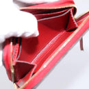 LOUIS VUITTON Monogram Empreinte Zippy Coin Purse Wallet Red M63696 Auth BA15266-18