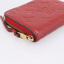LOUIS VUITTON Monogram Empreinte Zippy Coin Purse Wallet Red M63696 Auth BA15266-14