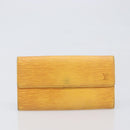 LOUIS VUITTON Epi Wallet 3 Set Red Yellow LV Auth BA15268-16