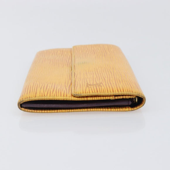 LOUIS VUITTON Epi Wallet 3 Set Red Yellow LV Auth BA15268