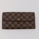 LOUIS VUITTON Monogram Damier Ebene Wallet 4 Set LV Auth BA15269-24