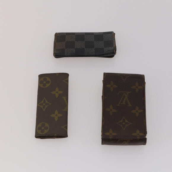 LOUIS VUITTON Monogram Damier Ebene Wallet Damier Grafitte 6 Set LV Auth BA15270
