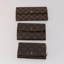 LOUIS VUITTON Monogram Damier Ebene Wallet Damier Grafitte 6 Set LV Auth BA15270-2