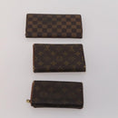 LOUIS VUITTON Monogram Damier Ebene Wallet Damier Grafitte 6 Set LV Auth BA15270-3