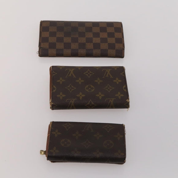LOUIS VUITTON Monogram Damier Ebene Wallet Damier Grafitte 6 Set LV Auth BA15270