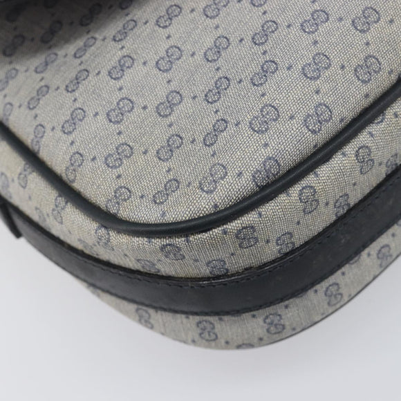 GUCCI Micro GG Supreme Shoulder Bag PVC Navy Gold 001 101 4425 Auth BA15271