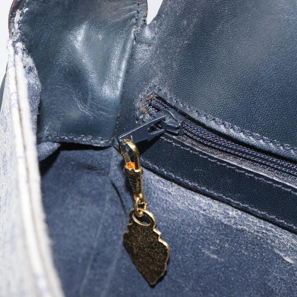 GUCCI Micro GG Supreme Shoulder Bag PVC Navy Gold 001 101 4425 Auth BA15271