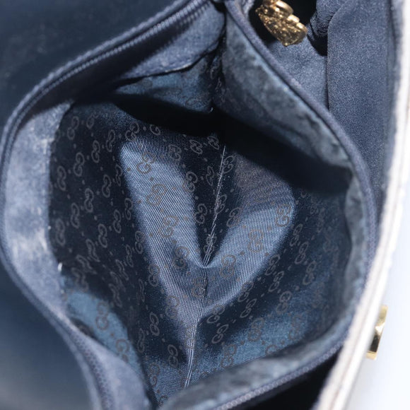 GUCCI Micro GG Supreme Shoulder Bag PVC Navy Gold 001 101 4425 Auth BA15271