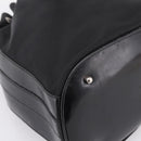 GUCCI Bamboo Hand Bag Nylon Black Silver 001 3754 1657 Auth BA15272-11
