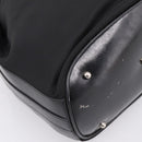 GUCCI Bamboo Hand Bag Nylon Black Silver 001 3754 1657 Auth BA15272-13