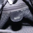 GUCCI Bamboo Hand Bag Nylon Black Silver 001 3754 1657 Auth BA15272-14