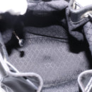GUCCI Bamboo Hand Bag Nylon Black Silver 001 3754 1657 Auth BA15272-15