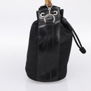 GUCCI Bamboo Hand Bag Nylon Black Silver 001 3754 1657 Auth BA15272-4