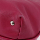 Salvatore Ferragamo Vara Ribbon Hand Bag Leather 2way Pink Silver Auth BA15273-16