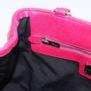 Salvatore Ferragamo Vara Ribbon Hand Bag Leather 2way Pink Silver Auth BA15273-22