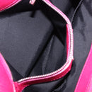 Salvatore Ferragamo Vara Ribbon Hand Bag Leather 2way Pink Silver Auth BA15273-23