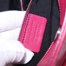 Salvatore Ferragamo Vara Ribbon Hand Bag Leather 2way Pink Silver Auth BA15273-26