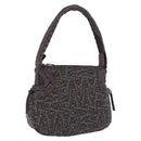 Salvatore Ferragamo Hand Bag Canvas Gray Silver Auth BA15274-1