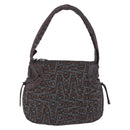 Salvatore Ferragamo Hand Bag Canvas Gray Silver Auth BA15274-13