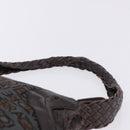 Salvatore Ferragamo Hand Bag Canvas Gray Silver Auth BA15274-8
