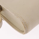 SAINT LAURENT Shoulder Bag Leather White Gold Auth BA15275-16