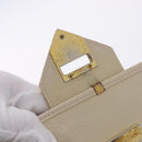 SAINT LAURENT Shoulder Bag Leather White Gold Auth BA15275-21