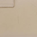 SAINT LAURENT Shoulder Bag Leather White Gold Auth BA15275-4