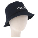 CELINE Bucket Hat Cotton M Black Auth BA15276M-1