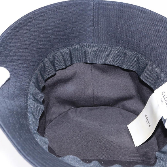 CELINE Bucket Hat Cotton M Black Auth BA15276M
